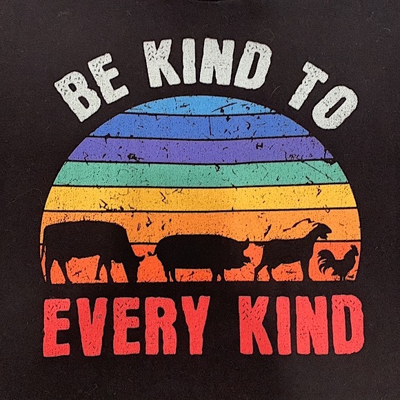 BELLA CANVAS Cotton Short Sleeve Crewneck Rainbow Be Kind Animal Tee Women’s M - Picture 8 of 9